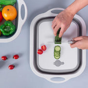 Planche à découper en silicone pliable et multifonctionnelle pour la cuisine - Panier à fruits