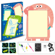 Tablette à dessin A3 lumineuse pour enfants Tablette à dessin dinosaure magique Cadeau pour enfants