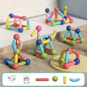 Jeu de bâtonnets magnétiques pour enfants, jeu de puzzle magnétique en 3D