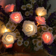 Lanterne de fée 3M 20 LED Simulation de Rose Décoration Proposition Romantique