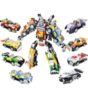 Racing Toys DIY Small Particle 8-in-1 Combinaison Mech Building Blocks