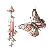 Pendentif de carillon à vent papillon en métal pour décoration de jardin et de maison