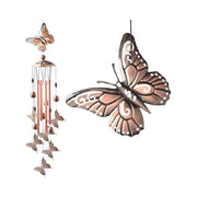 Carillons à vent de jardin en métal rétro papillon flamant colibri ange