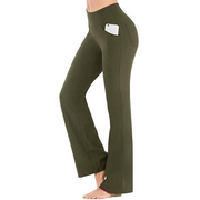 Pantalons à jambes légèrement larges Pantalons de yoga décontractés pour filles à taille haute