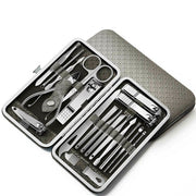 19PCS Coupe-ongles Kit de manucure Kit de toilettage Cuticle Case