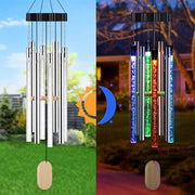 Carillon éolien solaire coloré et personnalisé - Décoration suspendue