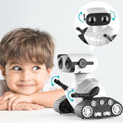 Robot électrique télécommandé pour enfants, rechargeable, yeux dansants, cadeau pour garçons et filles