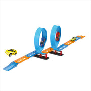 Ensemble de jouets pour voiture de course en blocs de construction avec rail éjectable