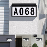 Panneau d'adresse solaire à LED pour numéro de maison
