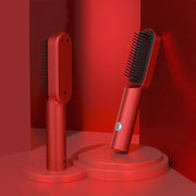 Peigne lisseur de cheveux 2 en 1 portable avec chargeur USB