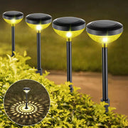 4 packs de lampes solaires de projection de gouttes d'eau étanches pour le jardin