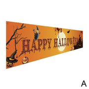 Bannière de fête d'Halloween pliable pour l'extérieur, drapeau suspendu et décoration