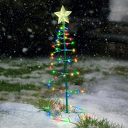 Lampe solaire à LED en spirale pour arbre de Noël Décoration de jardin
